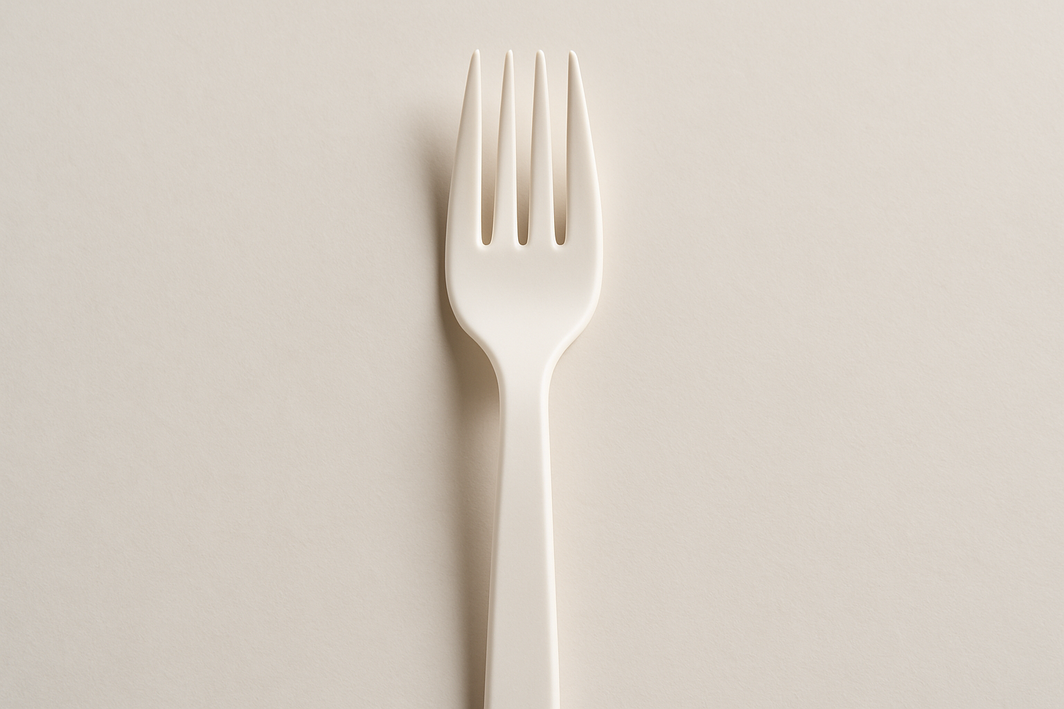 please generate a PLA made fork, white color