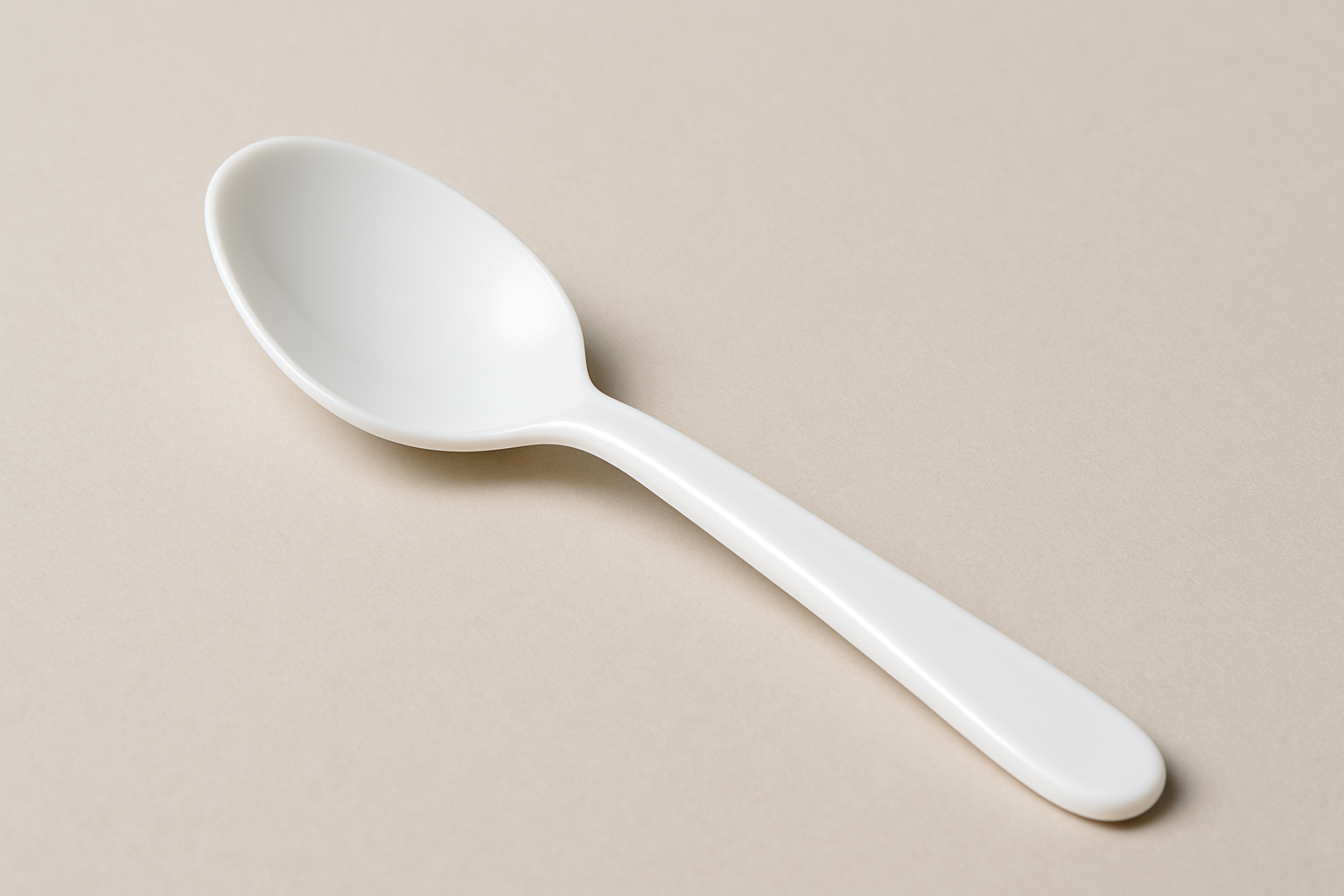 please generate a plastic spoon white