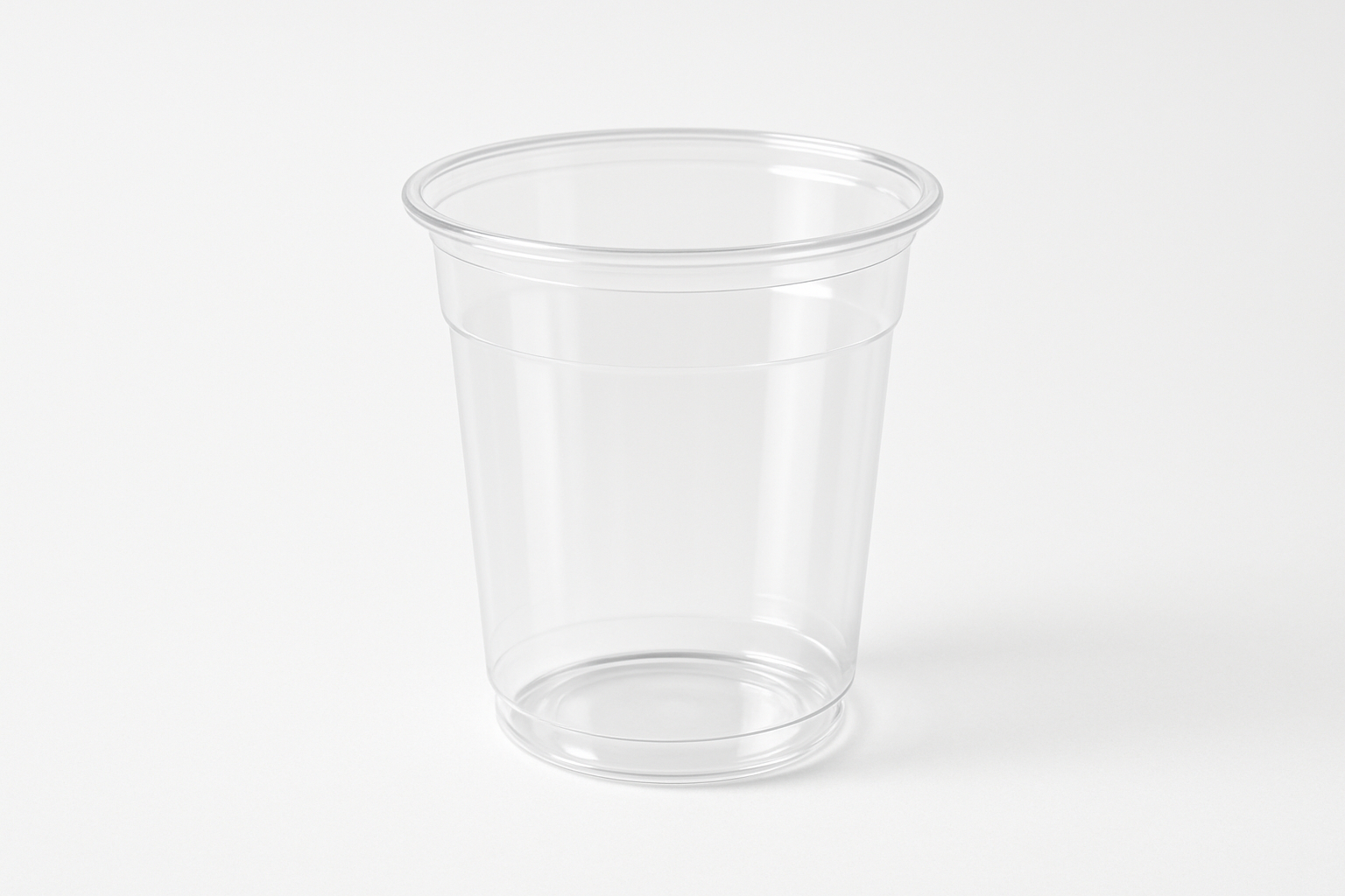 please generate me a transparent plastic cup